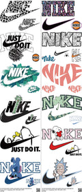 Athletic Style mixed-style heat transfer design set on a 23.5 by 53 inch sheet