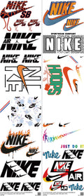 Athletic Style mixed-style heat transfer design set on a 23.5 by 53 inch sheet
