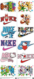 Athletic Style mixed-style heat transfer design set on a 23.5 by 53 inch sheet