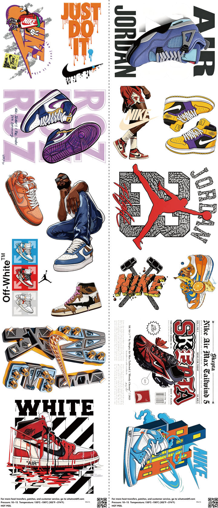 Athletic Style mixed-style heat transfer design set on a 23.5 by 53 inch sheet