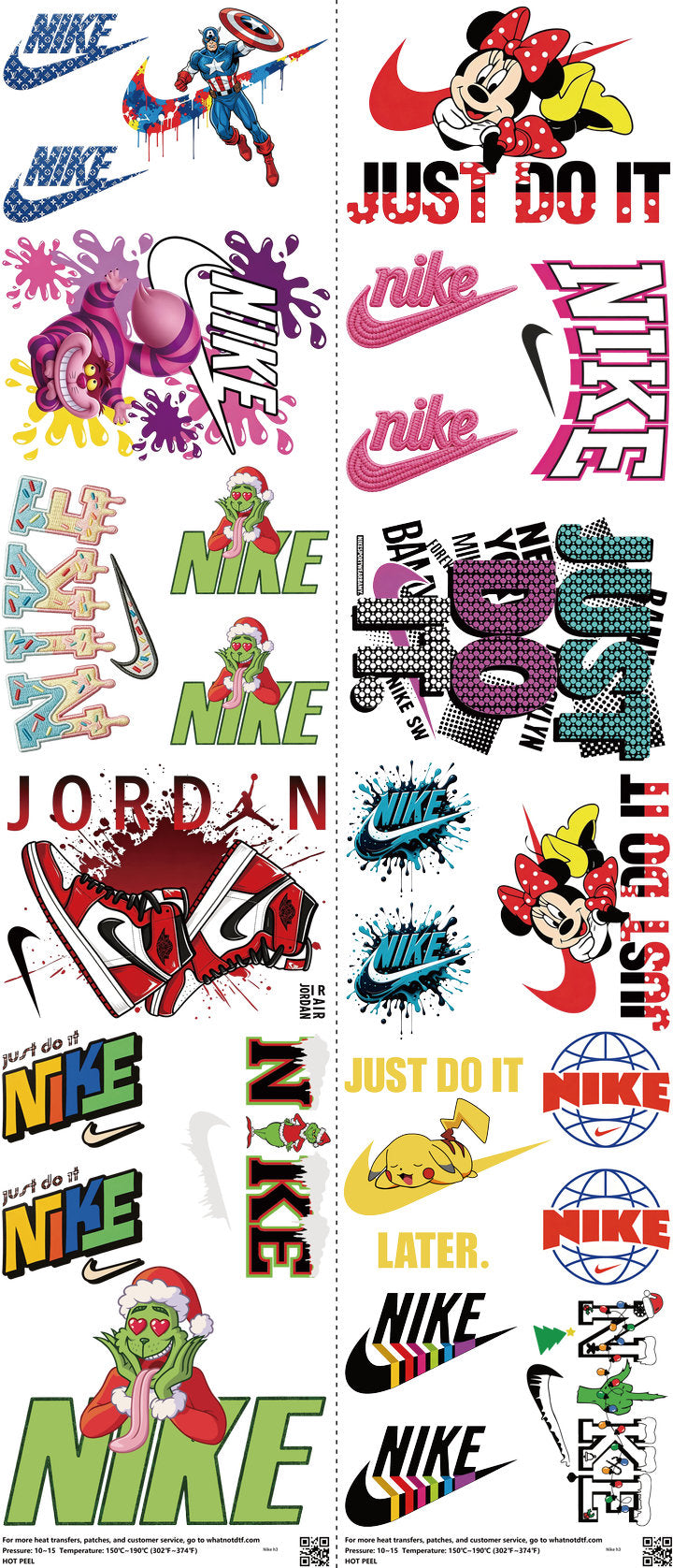 Athletic Style mixed-style heat transfer design set on a 23.5 by 53 inch sheet