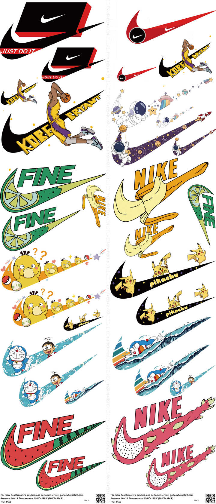 Athletic Style mixed-style heat transfer design set on a 23.5 by 53 inch sheet