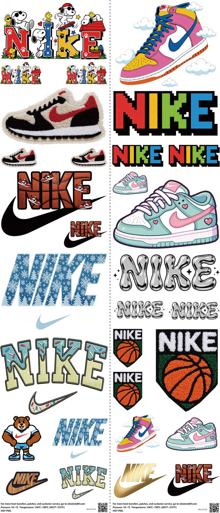 Athletic Style mixed-style heat transfer design set on a 23.5 by 53 inch sheet