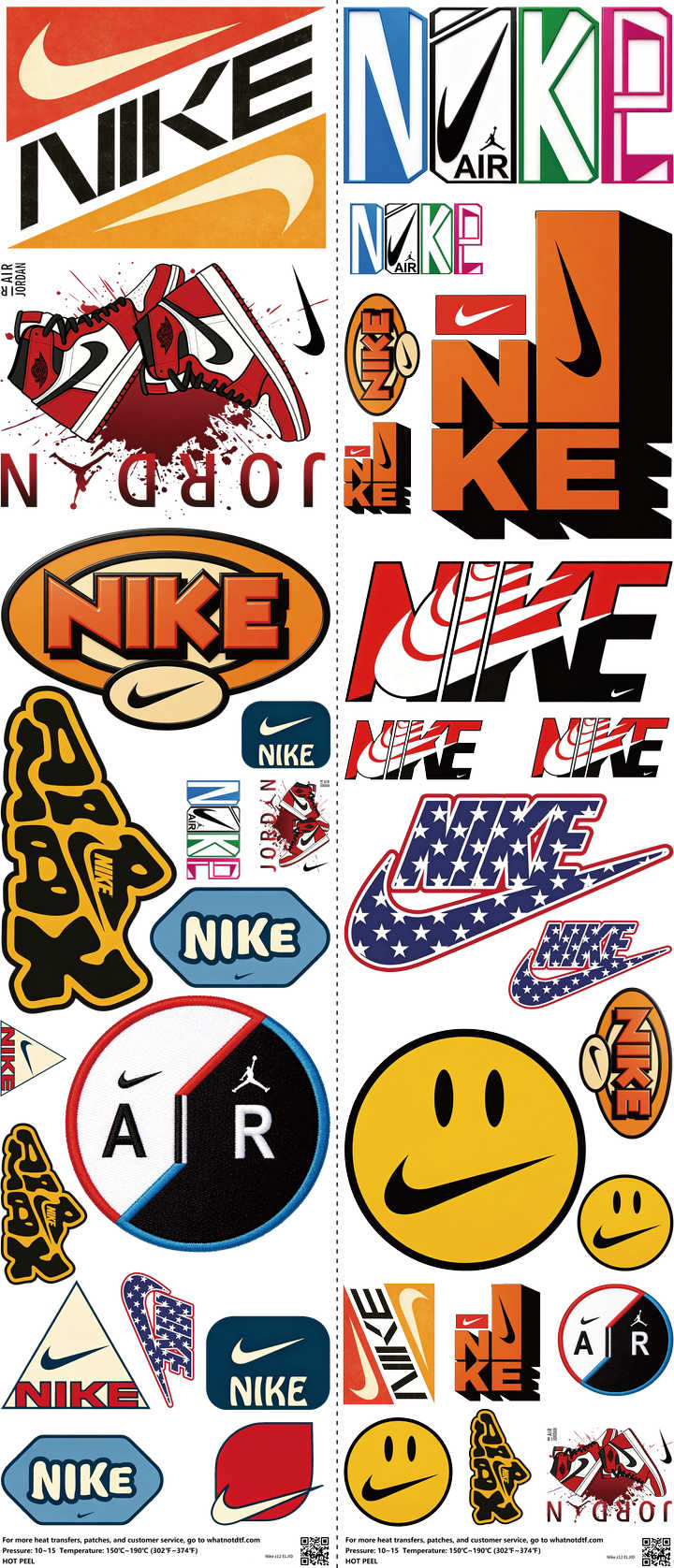 Athletic Style mixed-style heat transfer design set on a 23.5 by 53 inch sheet