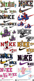 Athletic Style mixed-style heat transfer design set on a 23.5 by 53 inch sheet