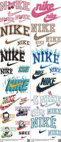 Athletic Style mixed-style heat transfer design set on a 23.5 by 53 inch sheet