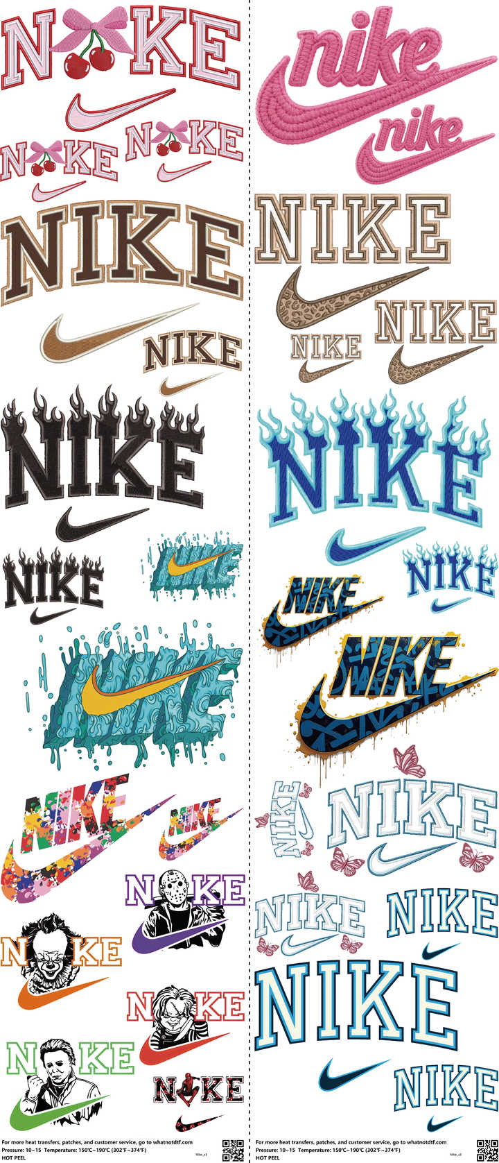 Athletic Style mixed-style heat transfer design set on a 23.5 by 53 inch sheet