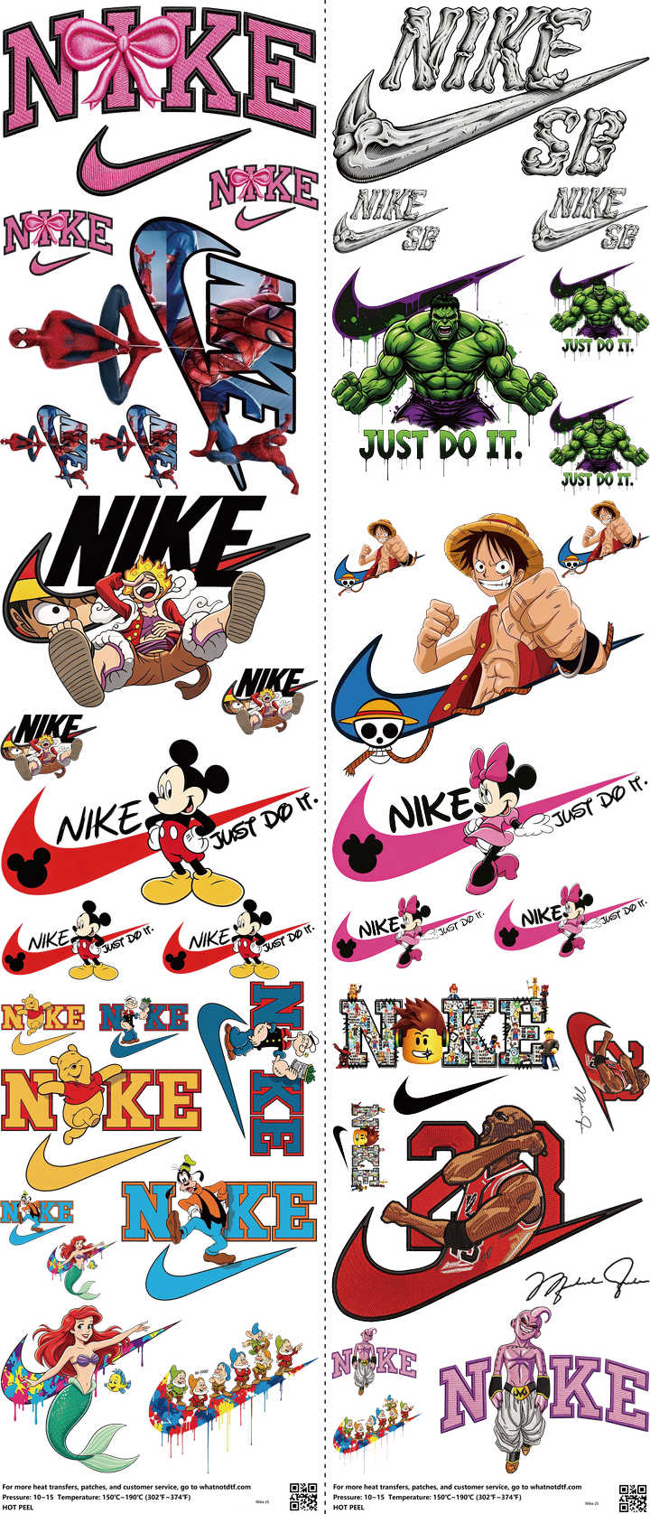 Athletic Style mixed-style heat transfer design set on a 23.5 by 53 inch sheet