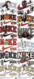 Athletic Style mixed-style heat transfer design set on a 23.5 by 53 inch sheet