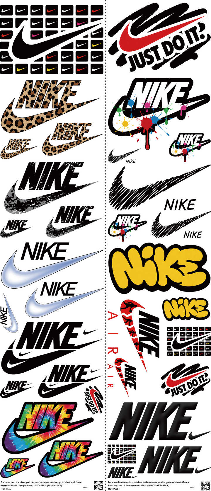 Athletic Style mixed-style heat transfer design set on a 23.5 by 53 inch sheet