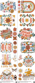Plants mixed-style heat transfer design set on a 23.5 by 53 inch sheet