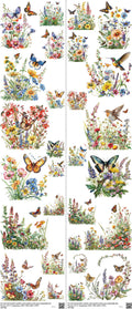 Plants mixed-style heat transfer design set on a 23.5 by 53 inch sheet