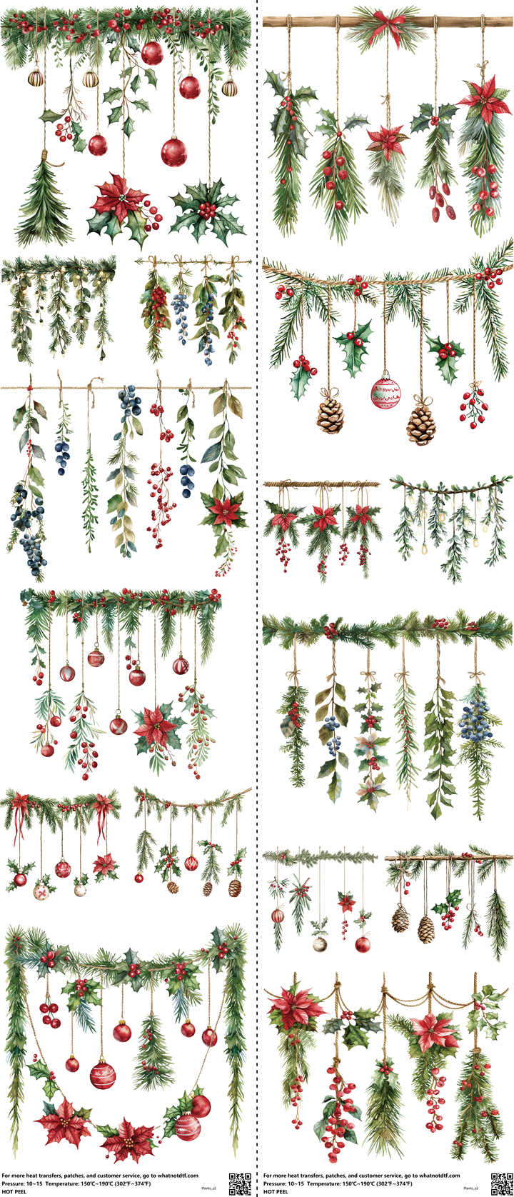 Plants mixed-style heat transfer design set on a 23.5 by 53 inch sheet