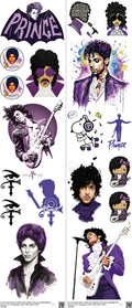 Music-Inspired Art mixed-style heat transfer design set on a 23.5 by 53 inch sheet
