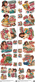Sarcastic Z4 mixed-style heat transfer design set on a 23.5 by 53 inch sheet