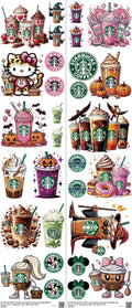 Food & Drink Style mixed-style heat transfer design set on a 23.5 by 53 inch sheet