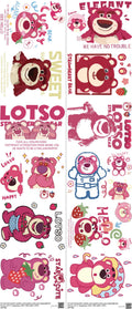 Strawberry Bear mixed-style heat transfer design set on a 23.5 by 53 inch sheet
