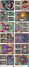 Tarot H1 mixed-style heat transfer design set on a 23.5 by 53 inch sheet