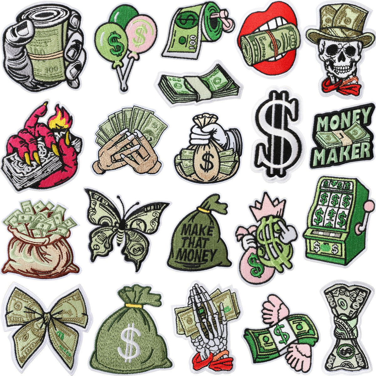 W33QB Embroidery Patch Gang Sheet