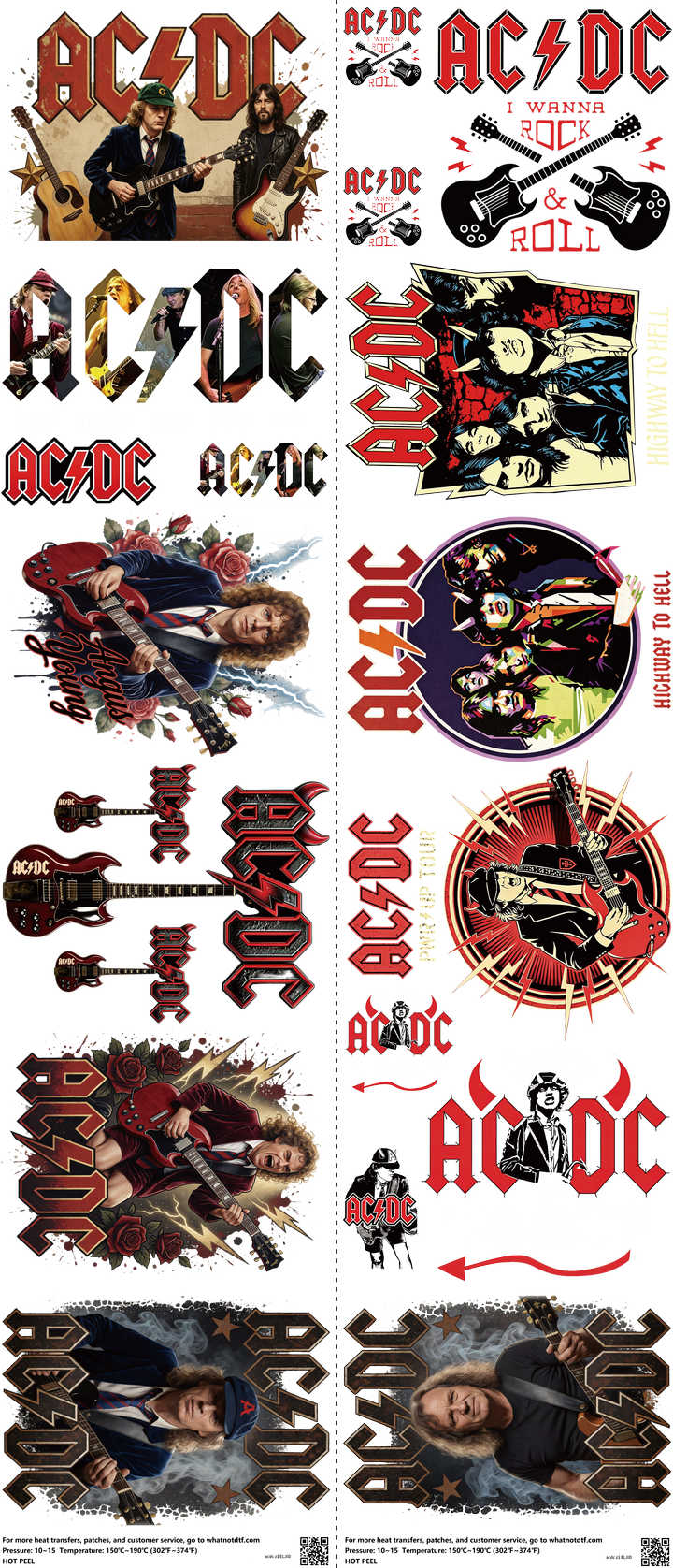 Music-Inspired Art mixed-style heat transfer design set on a 23.5 by 53 inch sheet