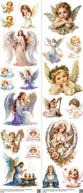 Angels mixed-style heat transfer design set on a 23.5 by 53 inch sheet
