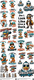 Animal mixed-style heat transfer design set on a 23.5 by 53 inch sheet
