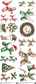 Balloon Dog mixed-style heat transfer design set on a 23.5 by 53 inch sheet