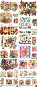 Books Z4 mixed-style heat transfer design set on a 23.5 by 53 inch sheet