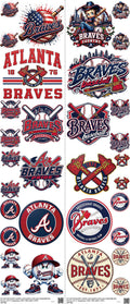 Baseball mixed-style heat transfer design set on a 23.5 by 53 inch sheet