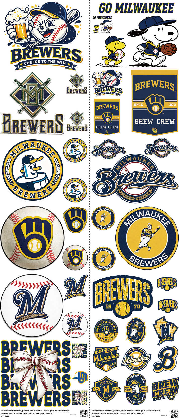 Baseball mixed-style heat transfer design set on a 23.5 by 53 inch sheet