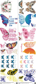 Butterfly mixed-style heat transfer design set on a 23.5 by 53 inch sheet