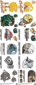 Athletic Style mixed-style heat transfer design set on a 23.5 by 53 inch sheet