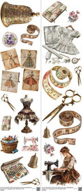 Craft and Sewing mixed-style heat transfer design set on a 23.5 by 53 inch sheet