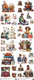Craft and Sewing mixed-style heat transfer design set on a 23.5 by 53 inch sheet