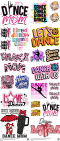Music-Inspired Art mixed-style heat transfer design set on a 23.5 by 53 inch sheet