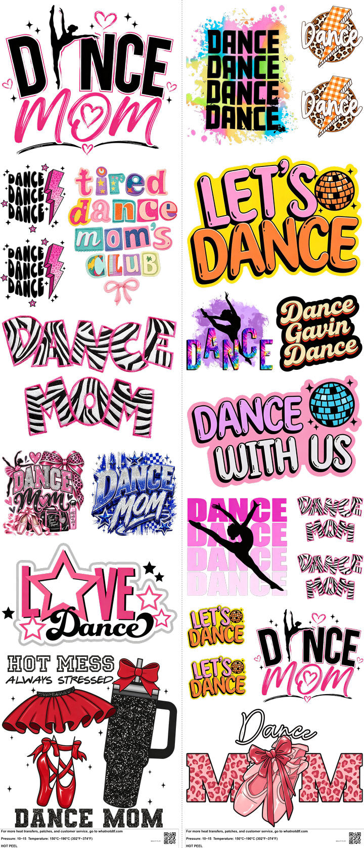 Music-Inspired Art mixed-style heat transfer design set on a 23.5 by 53 inch sheet