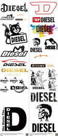 Automotive Style mixed-style heat transfer design set on a 23.5 by 53 inch sheet