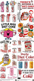 Food & Drink Style mixed-style heat transfer design set on a 23.5 by 53 inch sheet