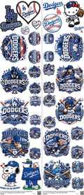 Baseball mixed-style heat transfer design set on a 23.5 by 53 inch sheet