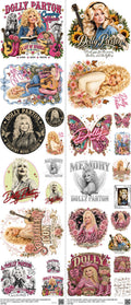 Music-Inspired Art mixed-style heat transfer design set on a 23.5 by 53 inch sheet