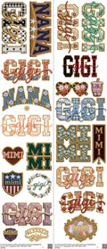 Music-Inspired Art mixed-style heat transfer design set on a 23.5 by 53 inch sheet