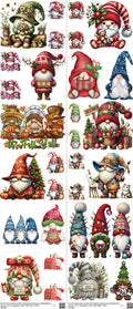 Gnome mixed-style heat transfer design set on a 23.5 by 53 inch sheet