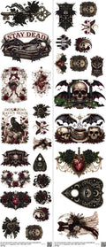 Gothic Ptxy1 mixed-style heat transfer design set on a 23.5 by 53 inch sheet