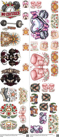 Gym Ptxy1 mixed-style heat transfer design set on a 23.5 by 53 inch sheet