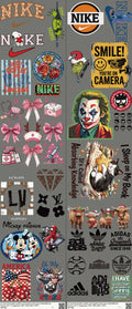 Streetwear Style mixed-style heat transfer design set on a 23.5 by 53 inch sheet