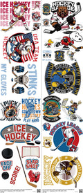 Ice Hockey mixed-style heat transfer design set on a 23.5 by 53 inch sheet