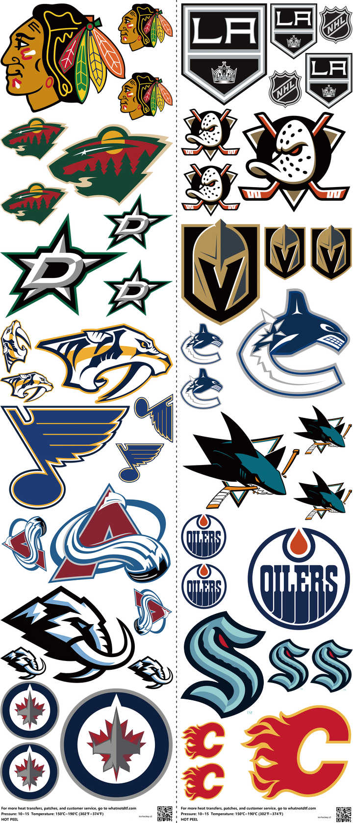Ice Hockey mixed-style heat transfer design set on a 23.5 by 53 inch sheet