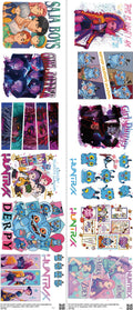 Music-Inspired Art mixed-style heat transfer design set on a 23.5 by 53 inch sheet