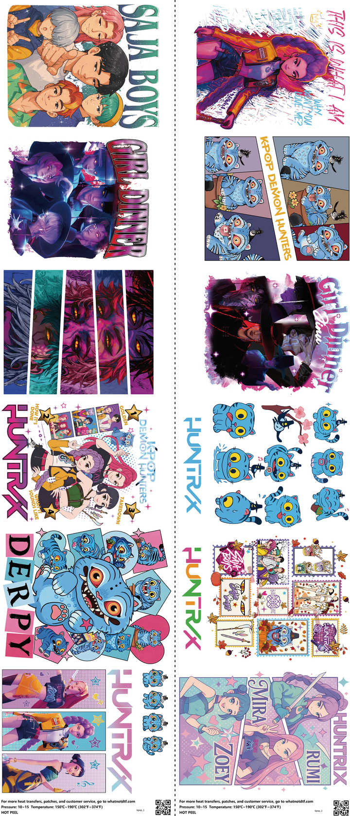 Music-Inspired Art mixed-style heat transfer design set on a 23.5 by 53 inch sheet