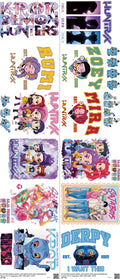 Music-Inspired Art mixed-style heat transfer design set on a 23.5 by 53 inch sheet